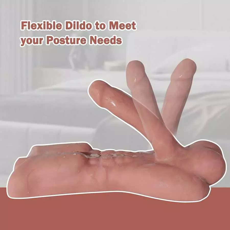 Torso Sex Doll with Realistic Dildo for Women, G-Spot Male Torso Love Doll Female Toy for Pleasure, Couple Unisex Masturbation S