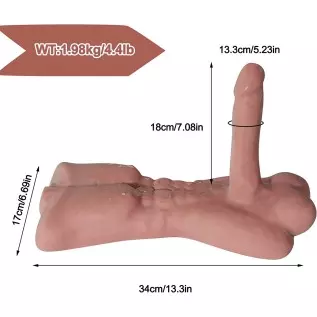 Torso Sex Doll with Realistic Dildo for Women, G-Spot Male Torso Love Doll Female Toy for Pleasure, Couple Unisex Masturbation S Torso Sex Doll with Realistic Dildo for Women, G-Spot Male Torso Love Doll Female Toy for Pleasure, Couple Unisex Masturbation S