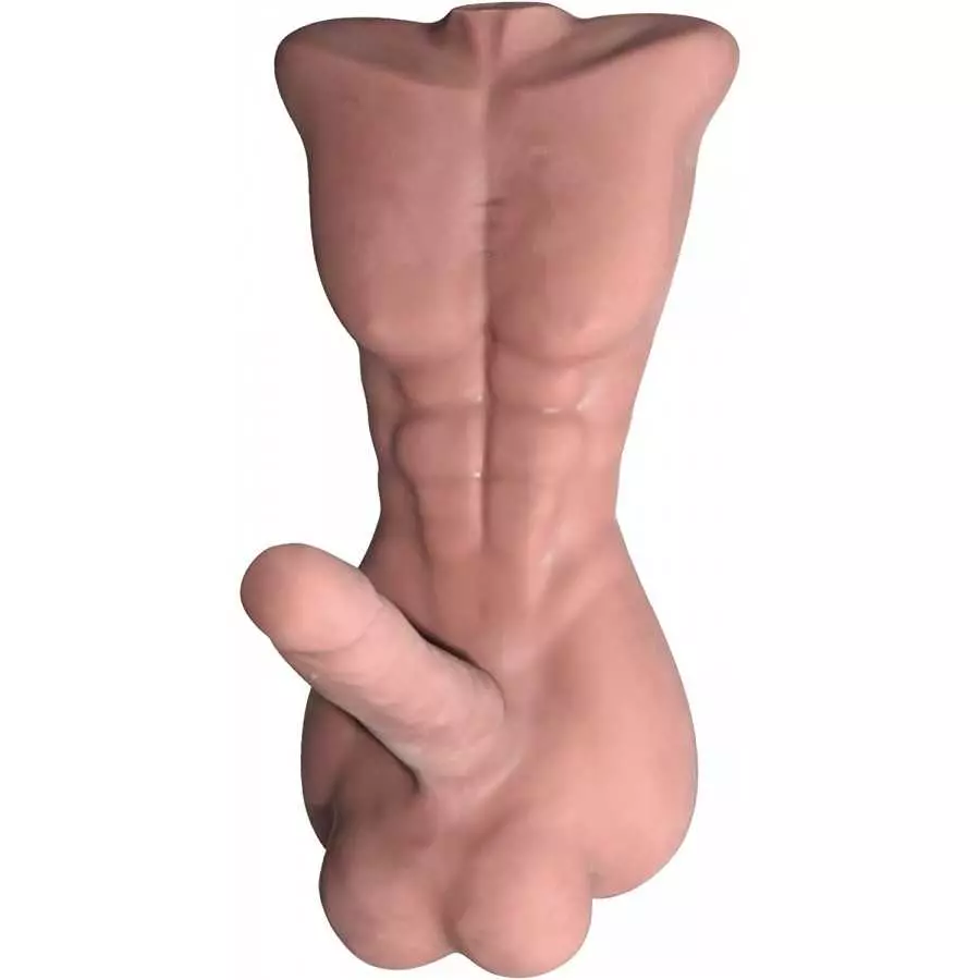 Torso Sex Doll with Realistic Dildo for Women, G-Spot Male Torso Love Doll Female Toy for Pleasure, Couple Unisex Masturbation S