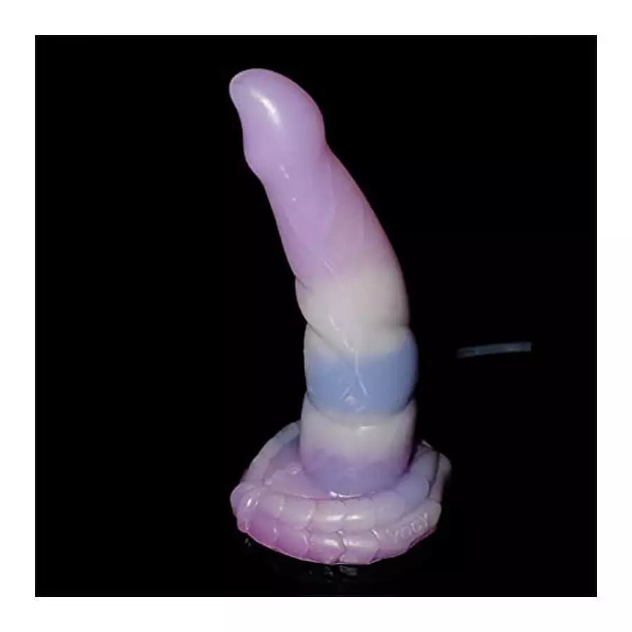 Realistic Ejaculating Squirting Dildo with Suction Cup, Knotted Dildos with Balls, Silicone Animal Dildo, Flexible Huge Dildo, A