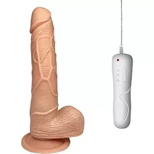 Thrusting Realistic Dildo for Women with Strong Suction Cup, Realistic Dildo Thrusting Swinging Penis, 6 Vibration Modes Vibrato