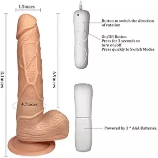 Thrusting Realistic Dildo for Women with Strong Suction Cup, Realistic Dildo Thrusting Swinging Penis, 6 Vibration Modes Vibrato Thrusting Realistic Dildo for Women with Strong Suction Cup, Realistic Dildo Thrusting Swinging Penis, 6 Vibration Modes Vibrato