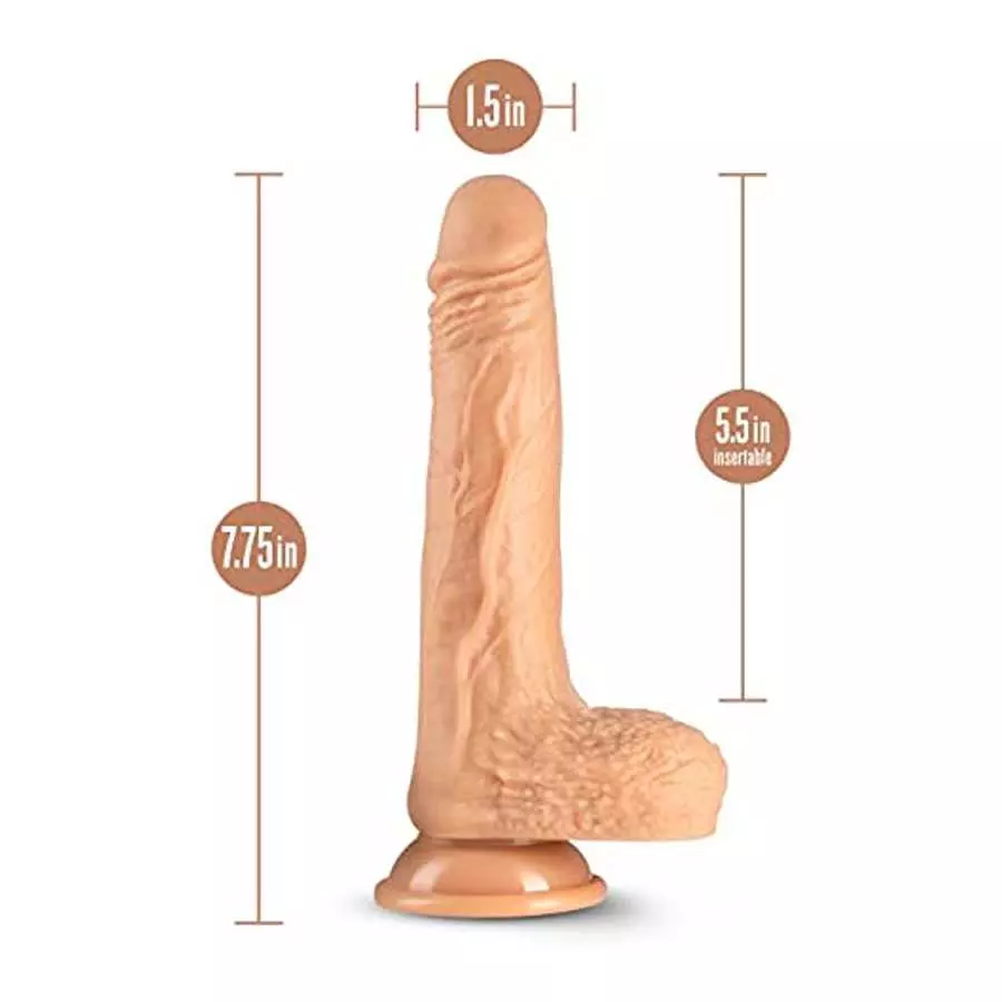 Blush Silicone Dr. Grey- 7 Inch Thrusting Rotating 50 Vibration Settings Dildo - Satin Smooth 1.5" Realistic Shaft - Strap On Co