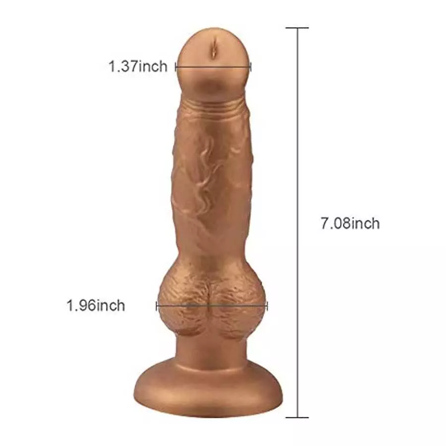 Realistic G-spot Dildo, 7.08 inch Liquid Silicone Penis Cock Dong with Flared Suction Cup, Adult Sex Toy for Men Women
