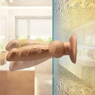 Realistic G-spot Dildo, 7.08 inch Liquid Silicone Penis Cock Dong with Flared Suction Cup, Adult Sex Toy for Men Women