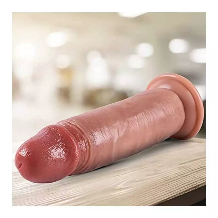 Realistic Uncut Dildo, Dildo with Sliding Foreskin, Realistic Foreskin Dildo, Double Silicone Dildo with Sliding Foreskin Specia