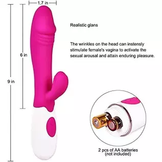 Thrust Dildo Rabbit Vibrator Dildo for Women, Tongue Licking G-spot Sex Toy for Clit and Nipple Stimulation, Anal Vibrating Dild Thrust Dildo Rabbit Vibrator Dildo for Women, Tongue Licking G-spot Sex Toy for Clit and Nipple Stimulation, Anal Vibrating Dild