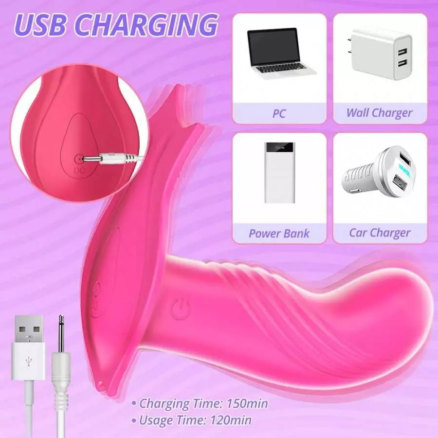 G Spot Vibrator Dildo with 10 Vibrating Modes, Remote Control Whisper-Quiet Panty Vibrator for G spot Stimulation, Dual Stimulat