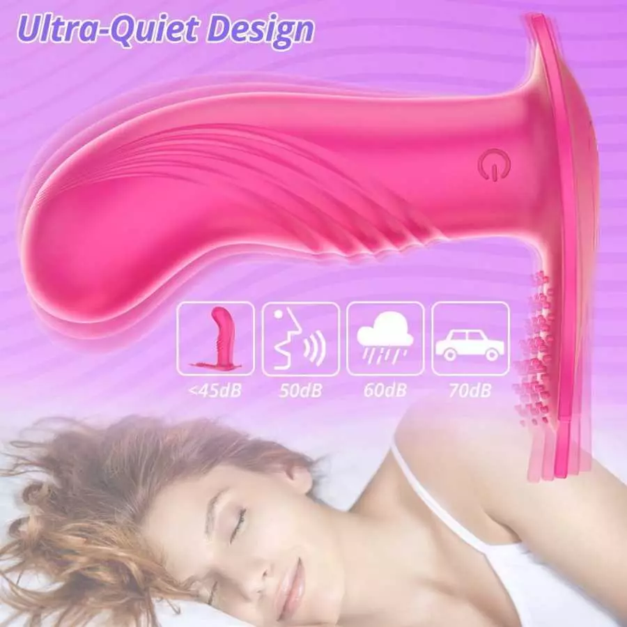 G Spot Vibrator Dildo with 10 Vibrating Modes, Remote Control Whisper-Quiet Panty Vibrator for G spot Stimulation, Dual Stimulat