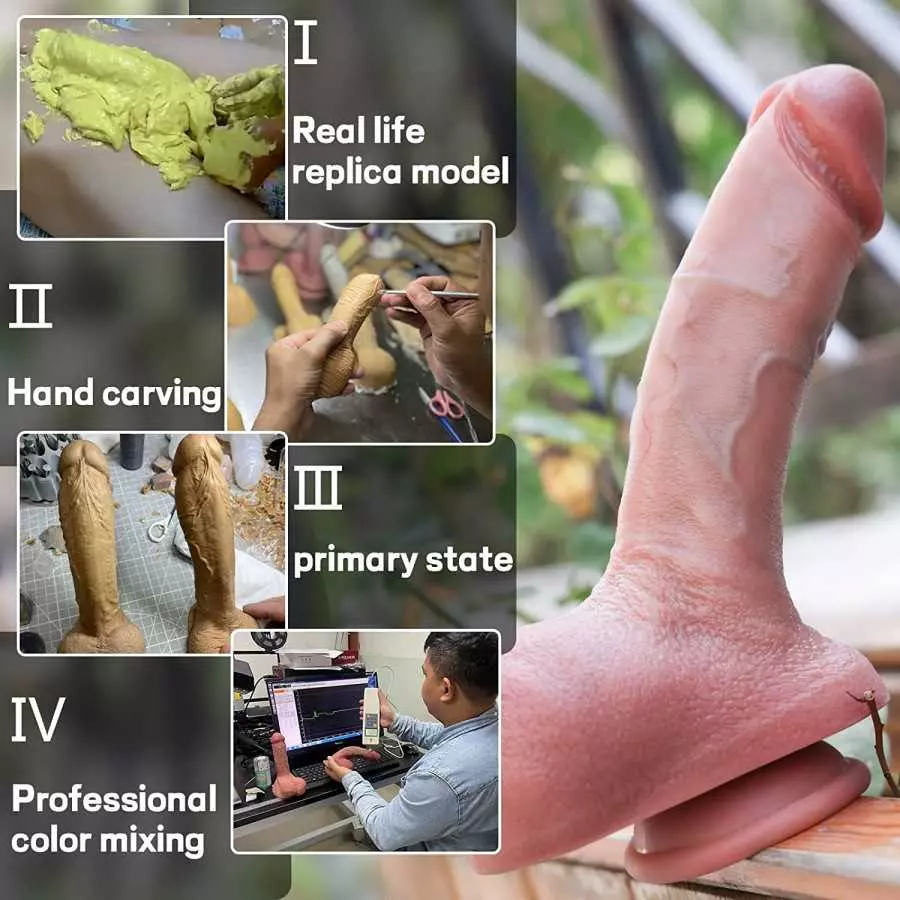 8.77 Inch Realistic Dildo, Body-Safe Material Lifelike Huge Penis, Adult Sex Toys for Women, Flexible Dildos with Suction Cup fo