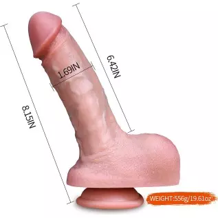 8.77 Inch Realistic Dildo, Body-Safe Material Lifelike Huge Penis, Adult Sex Toys for Women, Flexible Dildos with Suction Cup fo