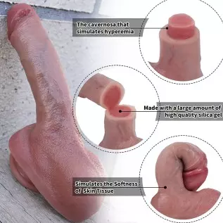 8.77 Inch Realistic Dildo, Body-Safe Material Lifelike Huge Penis, Adult Sex Toys for Women, Flexible Dildos with Suction Cup fo