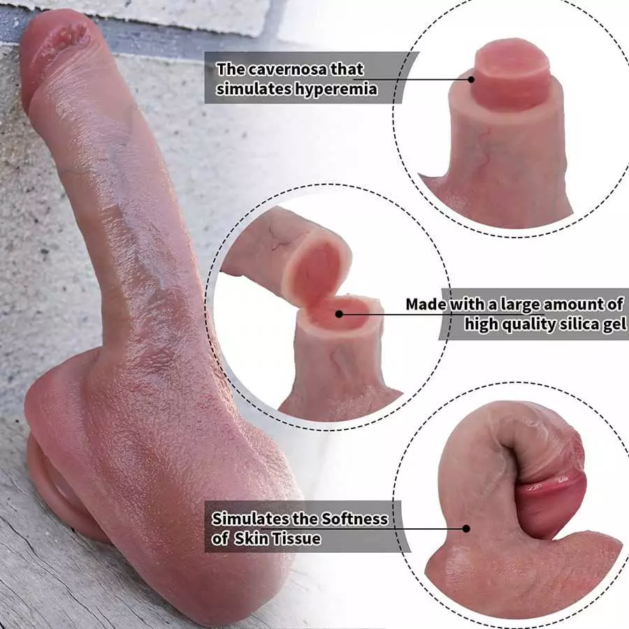 8.77 Inch Realistic Dildo, Body-Safe Material Lifelike Huge Penis, Adult Sex Toys for Women, Flexible Dildos with Suction Cup fo