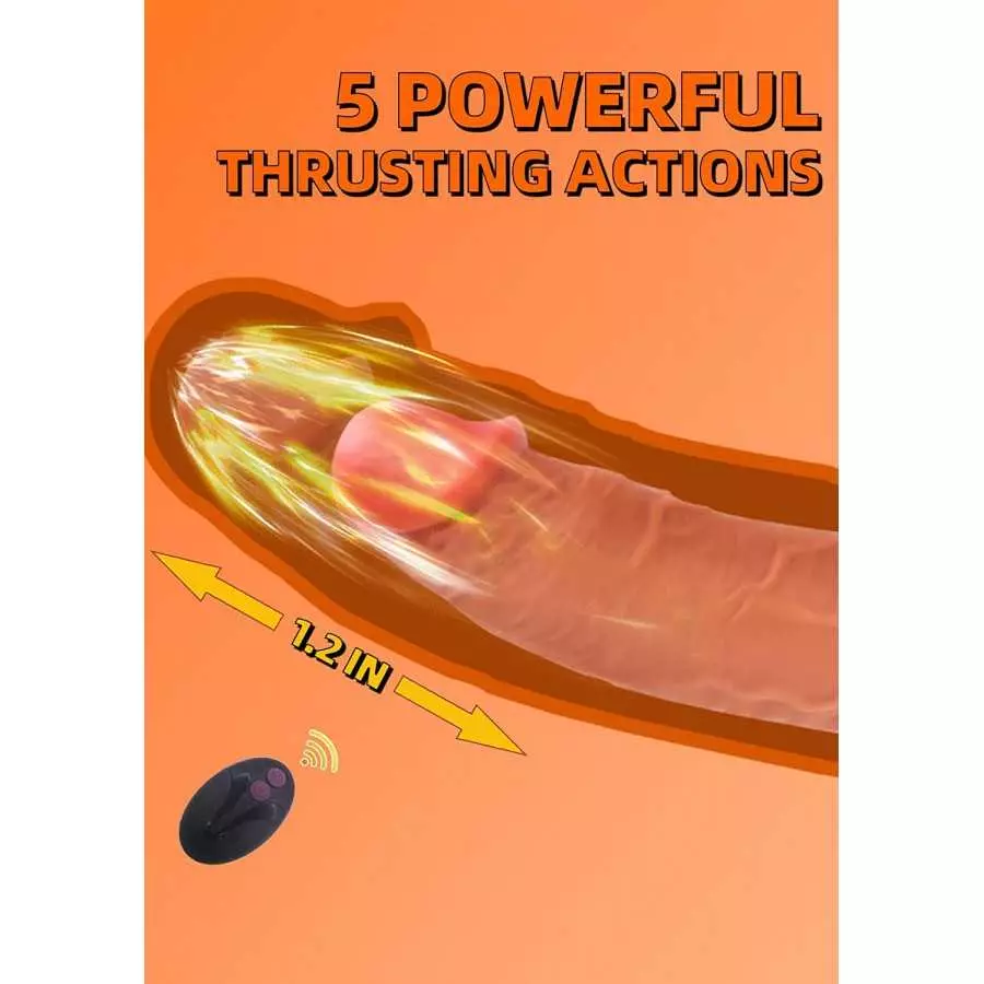 Thrusting Vibrator Dildo for Women,8.5" Realistic Heating Vibrating Dildo Thruster Throat Trainer, Silicone Suction Cup Dildo Se