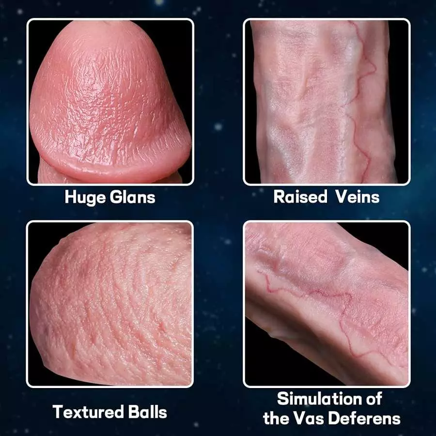 8.77 Inch Realistic Dildo, Body-Safe Material Lifelike Huge Penis, Adult Sex Toys for Women, Flexible Dildos with Suction Cup fo