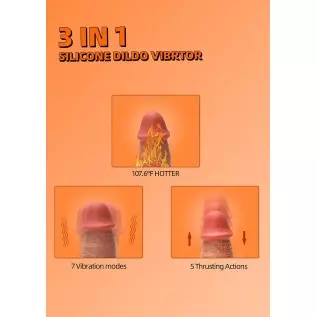 Thrusting Vibrator Dildo for Women,8.5" Realistic Heating Vibrating Dildo Thruster Throat Trainer, Silicone Suction Cup Dildo Se