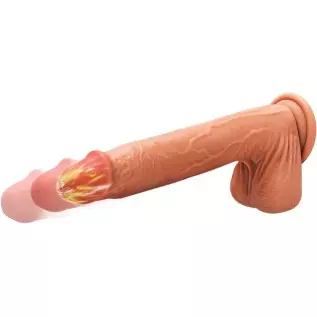 Thrusting Vibrator Dildo for Women,8.5" Realistic Heating Vibrating Dildo Thruster Throat Trainer, Silicone Suction Cup Dildo Se