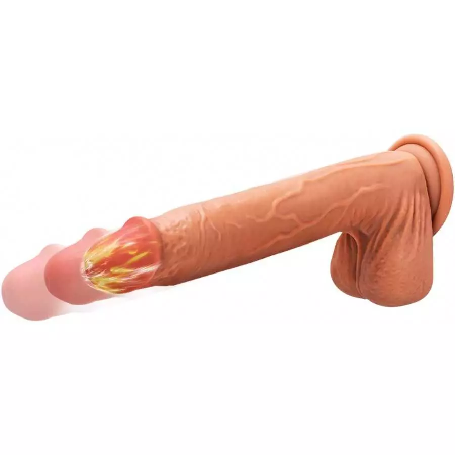 Thrusting Vibrator Dildo for Women,8.5" Realistic Heating Vibrating Dildo Thruster Throat Trainer, Silicone Suction Cup Dildo Se