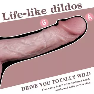 8.77 Inch Realistic Dildo, Body-Safe Material Lifelike Huge Penis, Adult Sex Toys for Women, Flexible Dildos with Suction Cup fo
