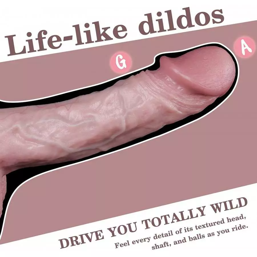 8.77 Inch Realistic Dildo, Body-Safe Material Lifelike Huge Penis, Adult Sex Toys for Women, Flexible Dildos with Suction Cup fo