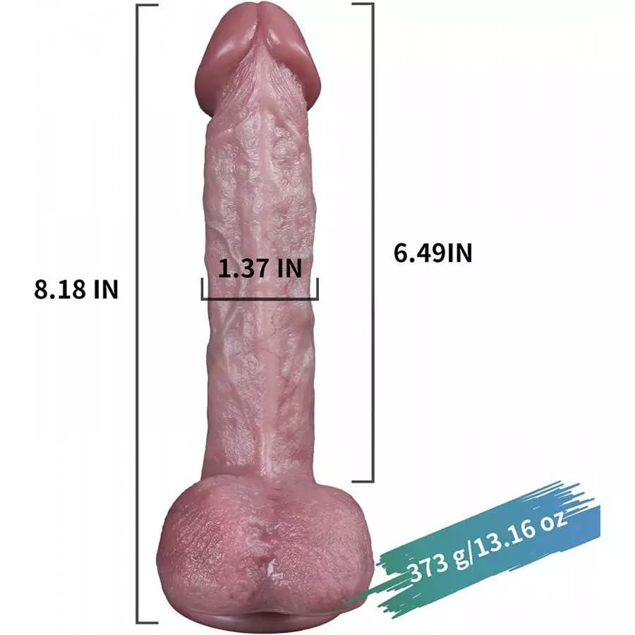 8.77 Inch Realistic Dildo, Body-Safe Material Lifelike Huge Penis, Adult Sex Toys for Women, Flexible Dildos with Suction Cup fo