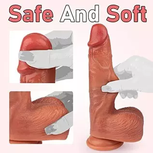 8.3 Inch Thrusting Dildo Vibrator Sex Toys for Women, Realistic Vibrating Dildos with 3 Thrusting & Rotating Actions 5 Vibration