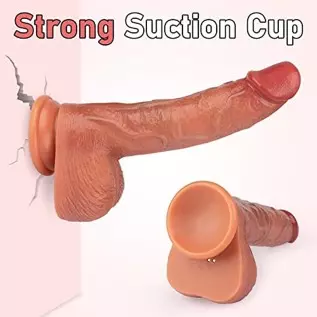 8.3 Inch Thrusting Dildo Vibrator Sex Toys for Women, Realistic Vibrating Dildos with 3 Thrusting & Rotating Actions 5 Vibration