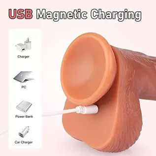 8.3 Inch Thrusting Dildo Vibrator Sex Toys for Women, Realistic Vibrating Dildos with 3 Thrusting & Rotating Actions 5 Vibration