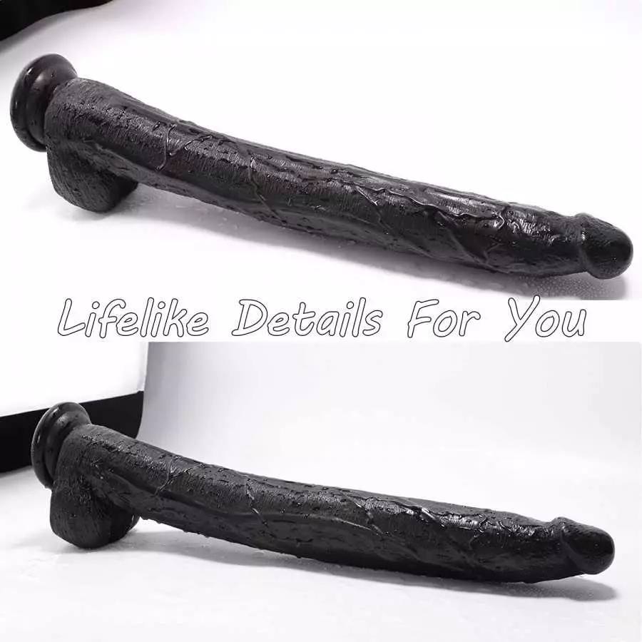 17.5 Inch Huge Dildo with Small Glans, Big Dildos with Strong Suction Cup for Hands-Free Play, Realistic Dildo with Big Cock for