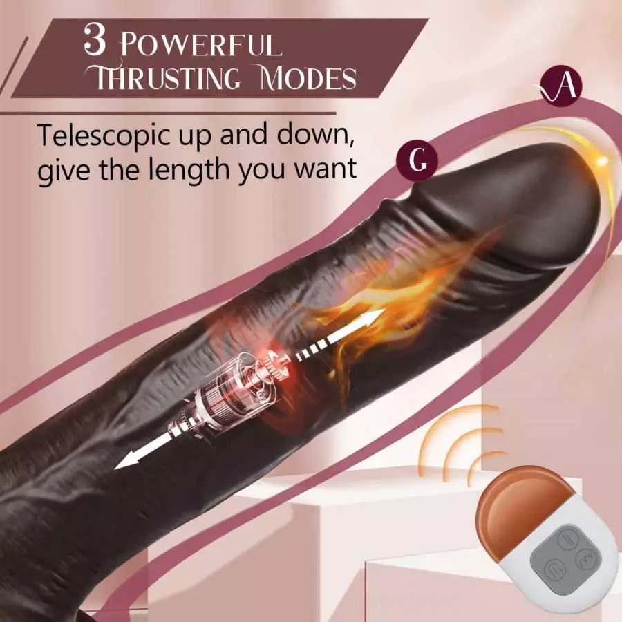 Thrusting Dildo Vibrator for Women, 9.2" Vibrating Dildo for G Spot Anal Play with 3 Thrusting & 5 Vibration, Realistic Thrustin