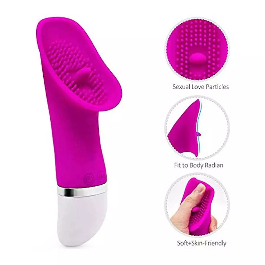 Women's Clit Stimulation G-spot Dildo Tongue Vibrator, Female Adult Toys Clit Stimulator Tongue Licking Toys Clit G-spot Nipple 