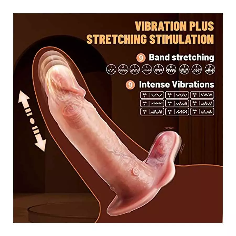 5.7 Inch Realistic Dildos, app Control Vibrator Large Dildos, Telescoping Thrust Wearable Panty Vibrator Anal Dildos,Thrusting D