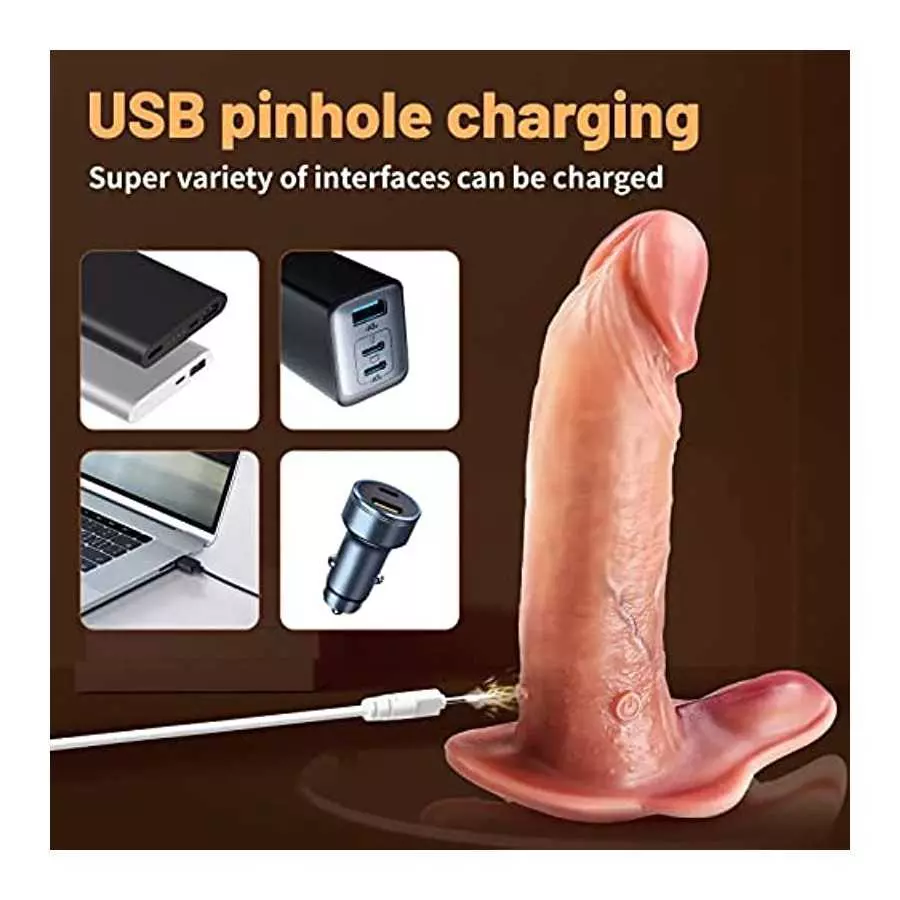 5.7 Inch Realistic Dildos, app Control Vibrator Large Dildos, Telescoping Thrust Wearable Panty Vibrator Anal Dildos,Thrusting D