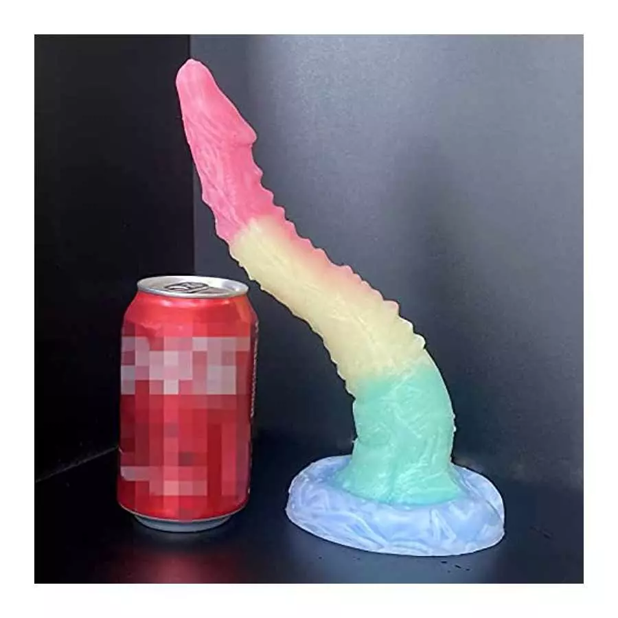 10 inch Realistic S-Shaped Dragon Suction Cup Dildo, Long Pink Silicone Dildos Barde Shape Anal Butt Plug Adult Toys Anal Dildo