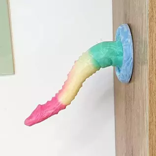 10 inch Realistic S-Shaped Dragon Suction Cup Dildo, Long Pink Silicone Dildos Barde Shape Anal Butt Plug Adult Toys Anal Dildo