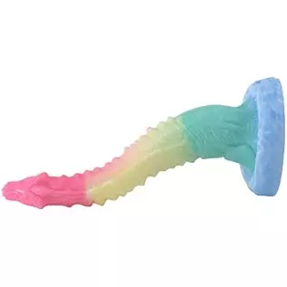 10 inch Realistic S-Shaped Dragon Suction Cup Dildo, Long Pink Silicone Dildos Barde Shape Anal Butt Plug Adult Toys Anal Dildo