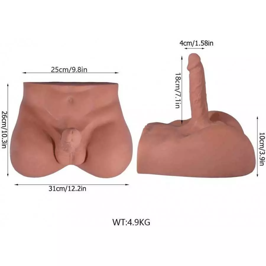 Men's Huge Dildos, Realistic Masturbator with Flexible Dildo and Tight Anal Entry, Adult Sex Toys for Women Men Couple -12.2 x10