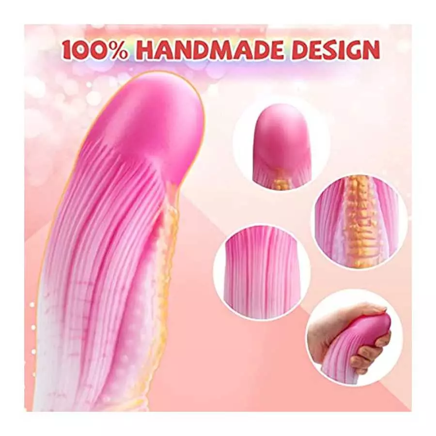 8.5" Fantasy Realistic Dildo, Ultra-Soft Monster Dildos with Large Suction Cup for Hands-Free Play, Lifelike Thick Dragon Dildo