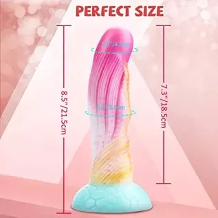 8.5" Fantasy Realistic Dildo, Ultra-Soft Monster Dildos with Large Suction Cup for Hands-Free Play, Lifelike Thick Dragon Dildo 8.5" Fantasy Realistic Dildo, Ultra-Soft Monster Dildos with Large Suction Cup for Hands-Free Play, Lifelike Thick Dragon Dildo