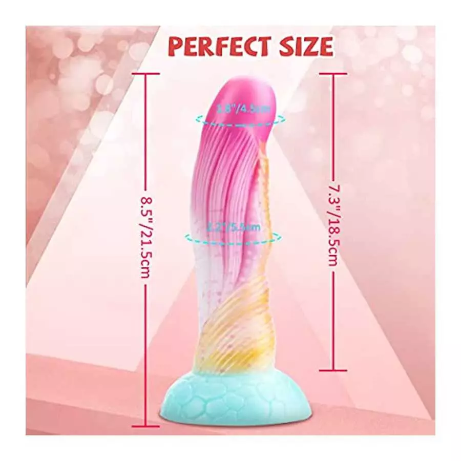 8.5" Fantasy Realistic Dildo, Ultra-Soft Monster Dildos with Large Suction Cup for Hands-Free Play, Lifelike Thick Dragon Dildo