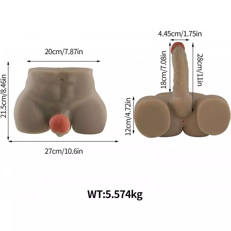 Huge Dildo Realistic Men's Penis Doll,Safe TPE & American Design, Flexible 7.1inch G Spot Dildos Doll for Women Sex Toy