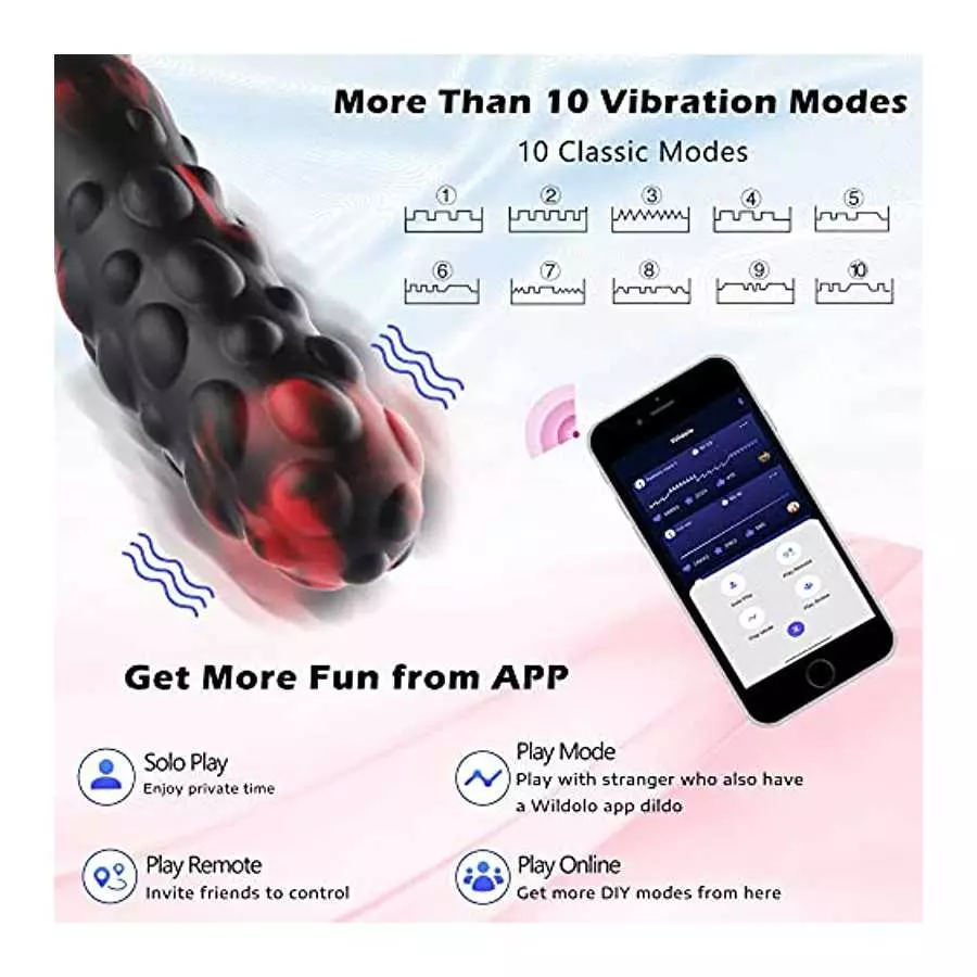 Huge Dildo Monster Dildo Fat Dildos, Fantasy Knot Dildo Vibrator for Strap On, 9 Inch Lifelike Soft Big Realistic Penis