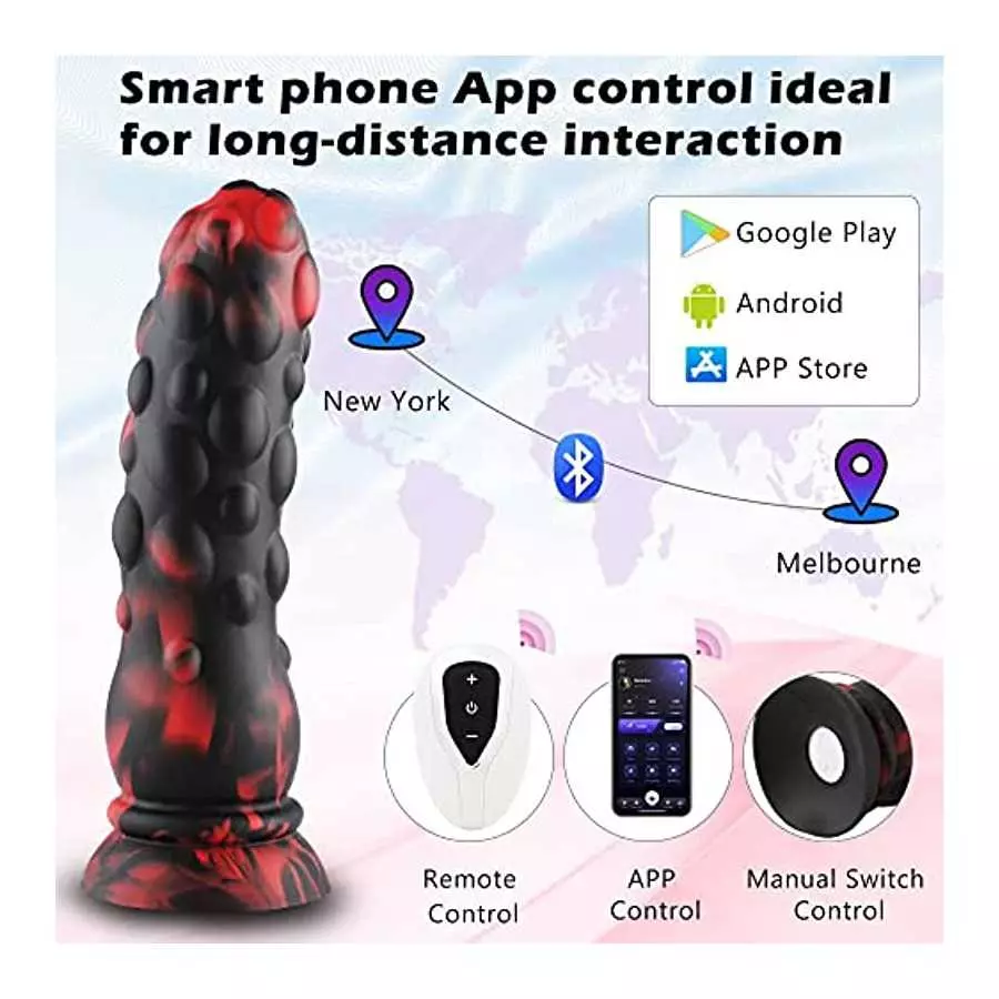 Huge Dildo Monster Dildo Fat Dildos, Fantasy Knot Dildo Vibrator for Strap On, 9 Inch Lifelike Soft Big Realistic Penis