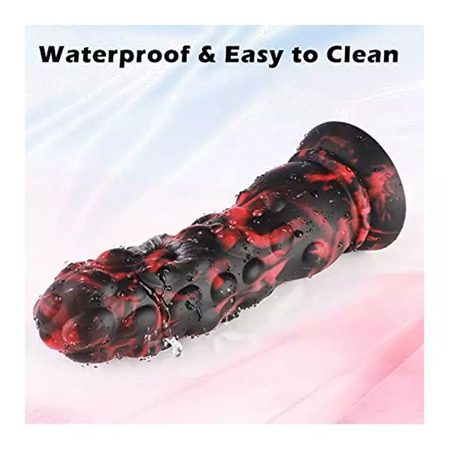 Huge Dildo Monster Dildo Fat Dildos, Fantasy Knot Dildo Vibrator for Strap On, 9 Inch Lifelike Soft Big Realistic Penis