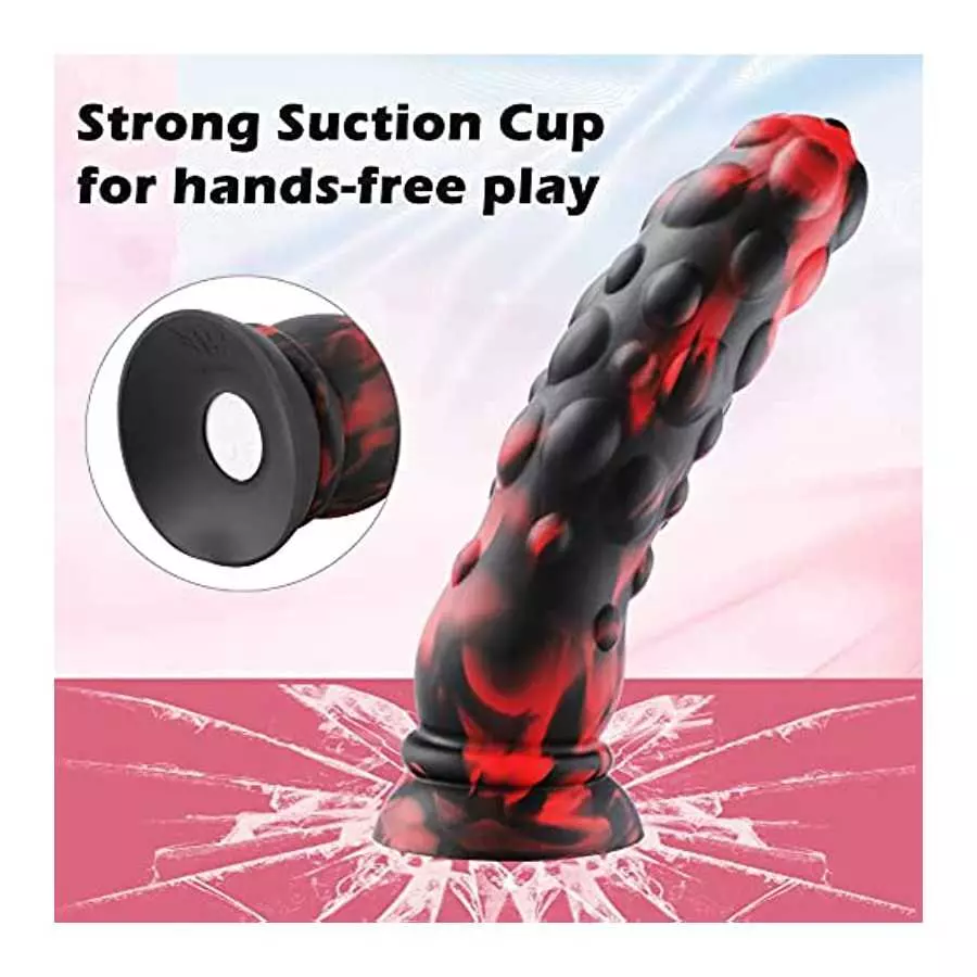 Huge Dildo Monster Dildo Fat Dildos, Fantasy Knot Dildo Vibrator for Strap On, 9 Inch Lifelike Soft Big Realistic Penis