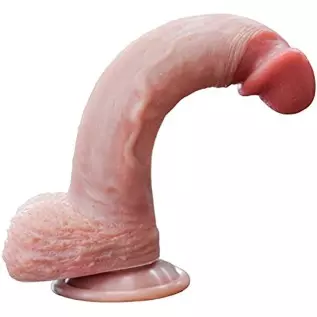 Realistic Dildo Feels Like Skin, G Spot Stimulator Adult Sex Toys for Women Soft Silicone Anal Dildo with Suction Cup for Hands-