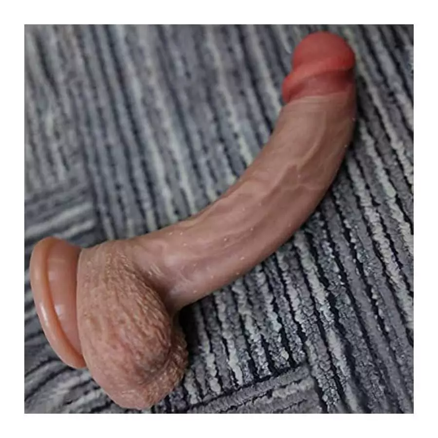 Realistic Dildo Feels Like Skin, G Spot Stimulator Adult Sex Toys for Women Soft Silicone Anal Dildo with Suction Cup for Hands-