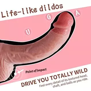 Realistic Dildo Feels Like Skin, G Spot Stimulator Adult Sex Toys for Women Soft Silicone Anal Dildo with Suction Cup for Hands-