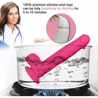 9.5 Inch Realistic Dildo, Dual Density Liquid Silicone Lifelike Penis with Strong Suction Cup for Hands-Free Play Flexible Cock