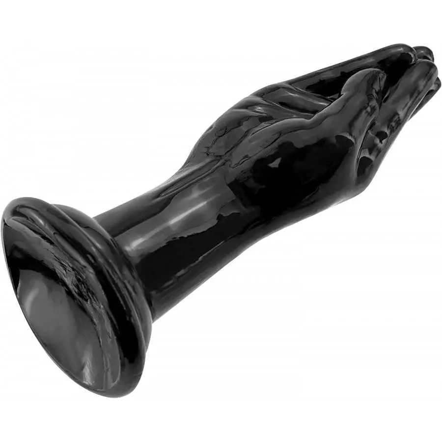 Realistic Hand Dildos, 9.9 inch Huge Butt Plugs with Suction Cup, Soft Prostate Massage for Men, Women,Black